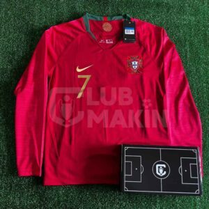⭐ Camiseta Portugal Local 2018 CR7 Versión Fan - Manga Larga